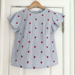 Cherry Embroidered Cloister Top